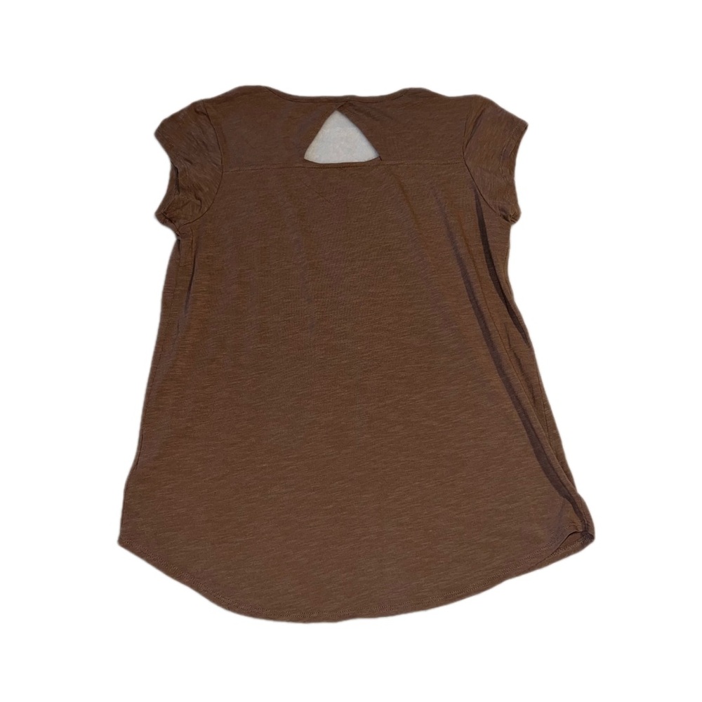 Mauve-Brown Short Sleeve Keyhole Max Studio Top Women's Size XS
